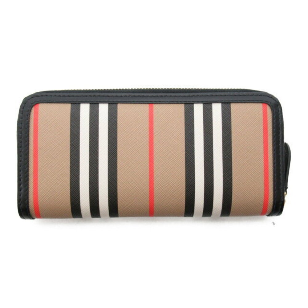 Burberry Round Beige Long Leather Wallet Ellerby